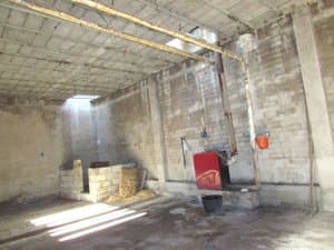 Zona del garaje con claraboya