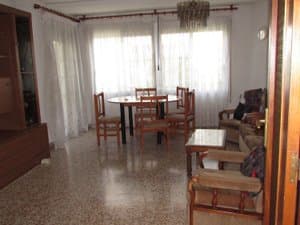 Salón comedor con sofá y mesa baja