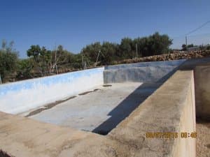 Cisterna de agua de obra